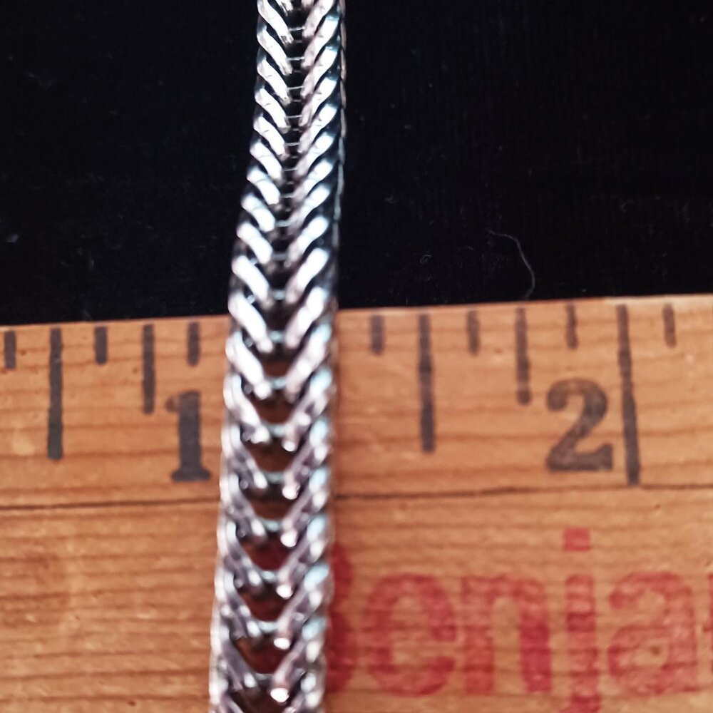 Sterling Silver Braided Bracelet, Unisex, 26.40g - Picture 6 of 8